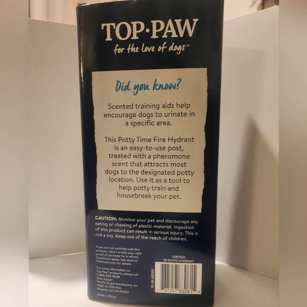 New in Box. Top Paw Potty Time Fire Hydrant
